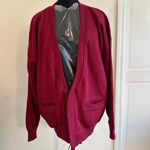 Burgundy Cardigan Sweater size XL